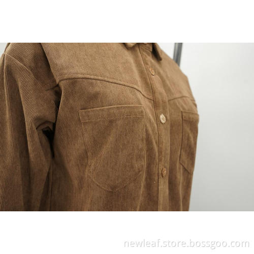 High Quality Corduroy 16W Ladies Shirt